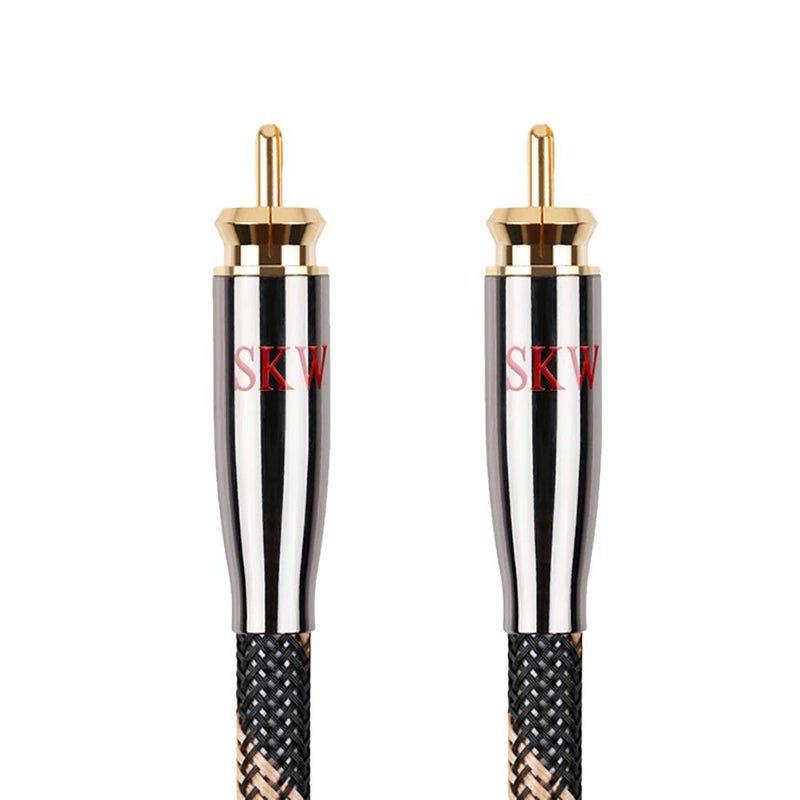SKW Digital Coaxial Cable RCA to RCA Multiple Shield with Ultra-high Purity Copper Subwoofer Cable for HiFi Systems 16.4ft/5M - Image 1